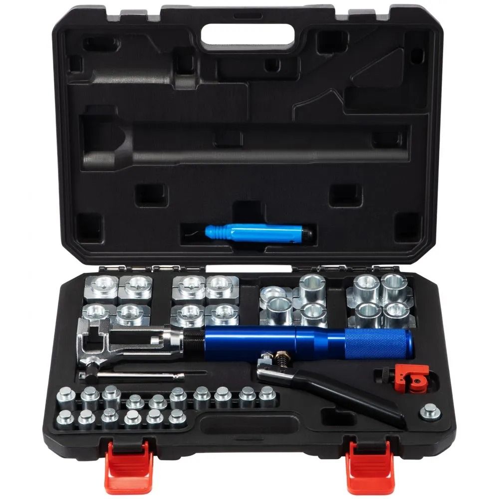 Brake Flaring Tool Kit, Hydraulic Flaring Tool For Double Flares, Brake Line Repair Kit With Tube Cutter Brake Flaring Tool Kit, Hydraulic Flaring Tool For Double Flares, Brake Line Repair Kit With Tube Cutter