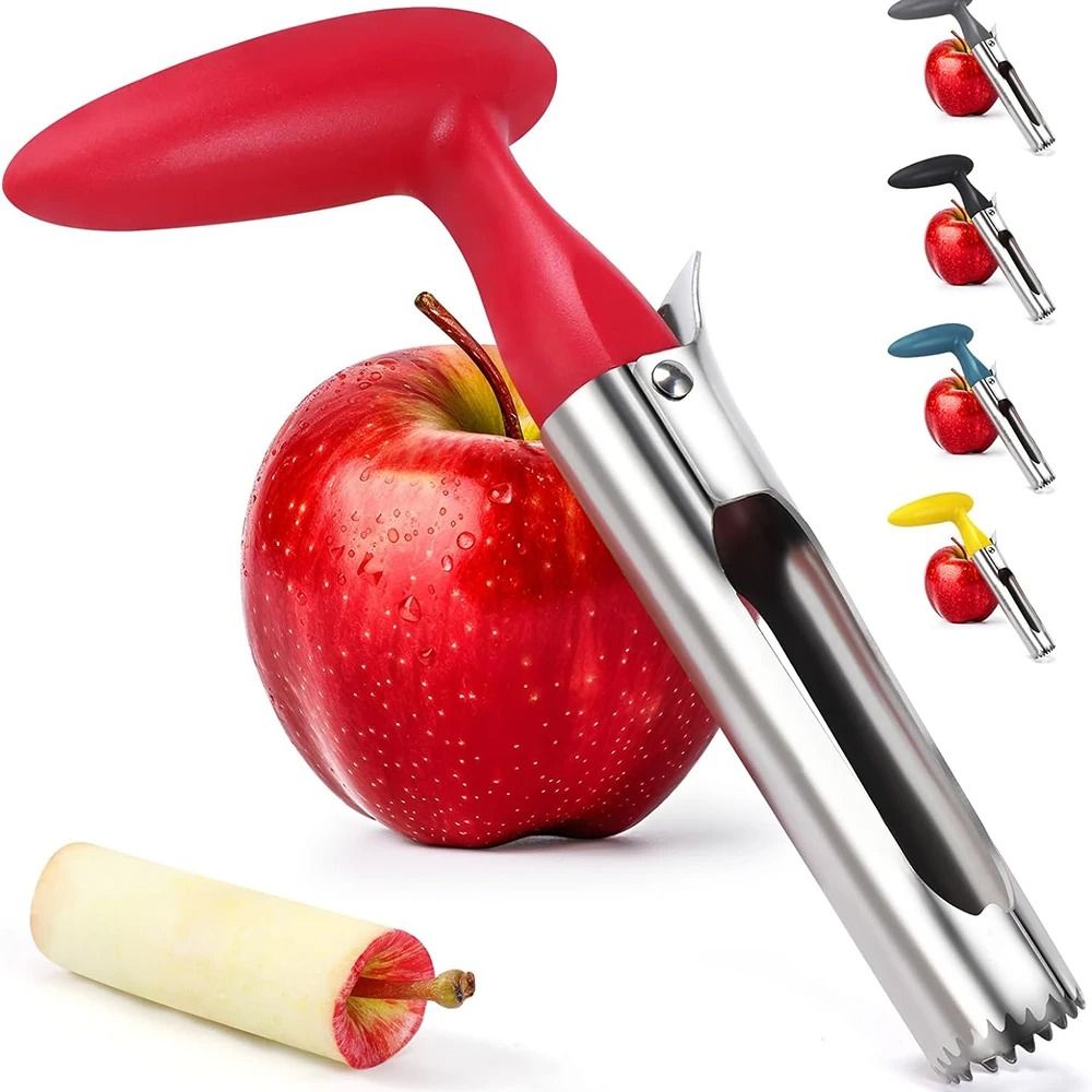 Stainless Steel Apple Corer Tool red