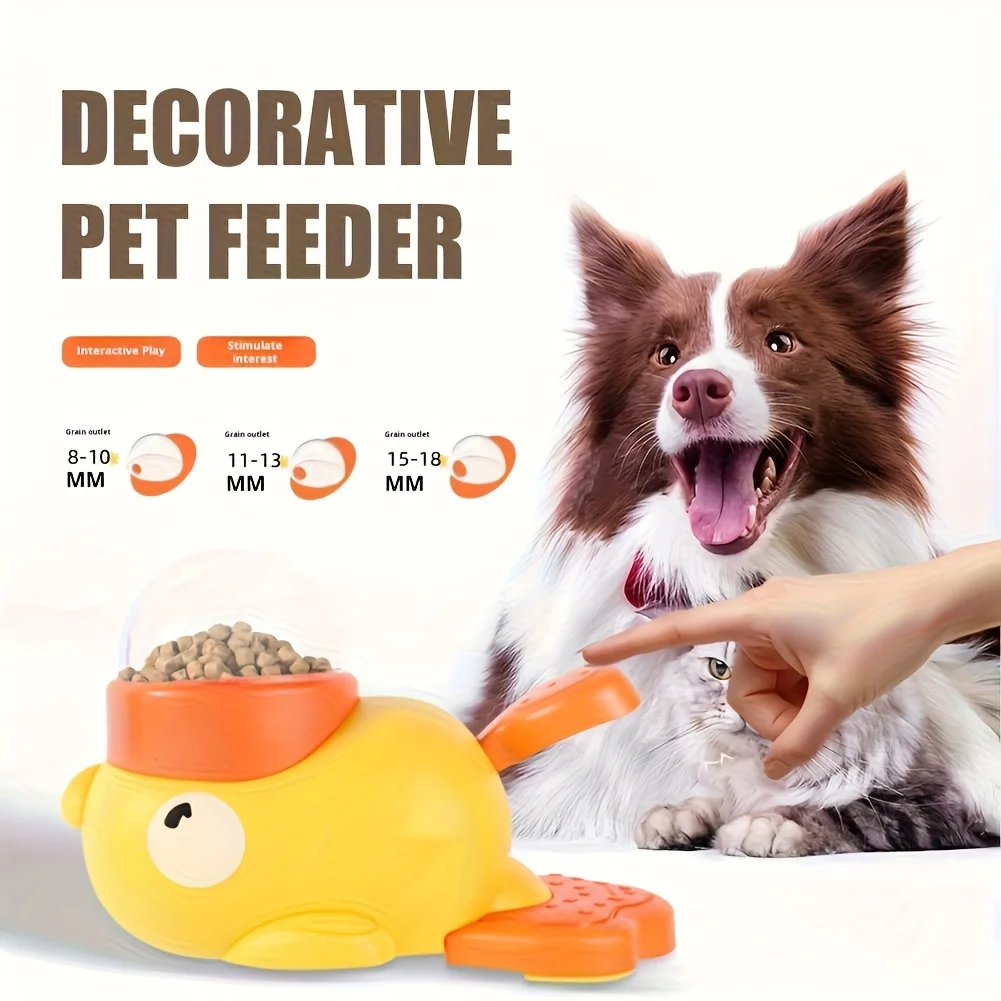 Ciotola per cibo lento per animali domestici, distributore di snack per cani d'anatra, alimentatore interattivo per mangiatoia per cibo per cani lento anti-ribaltamento per animali domestici di