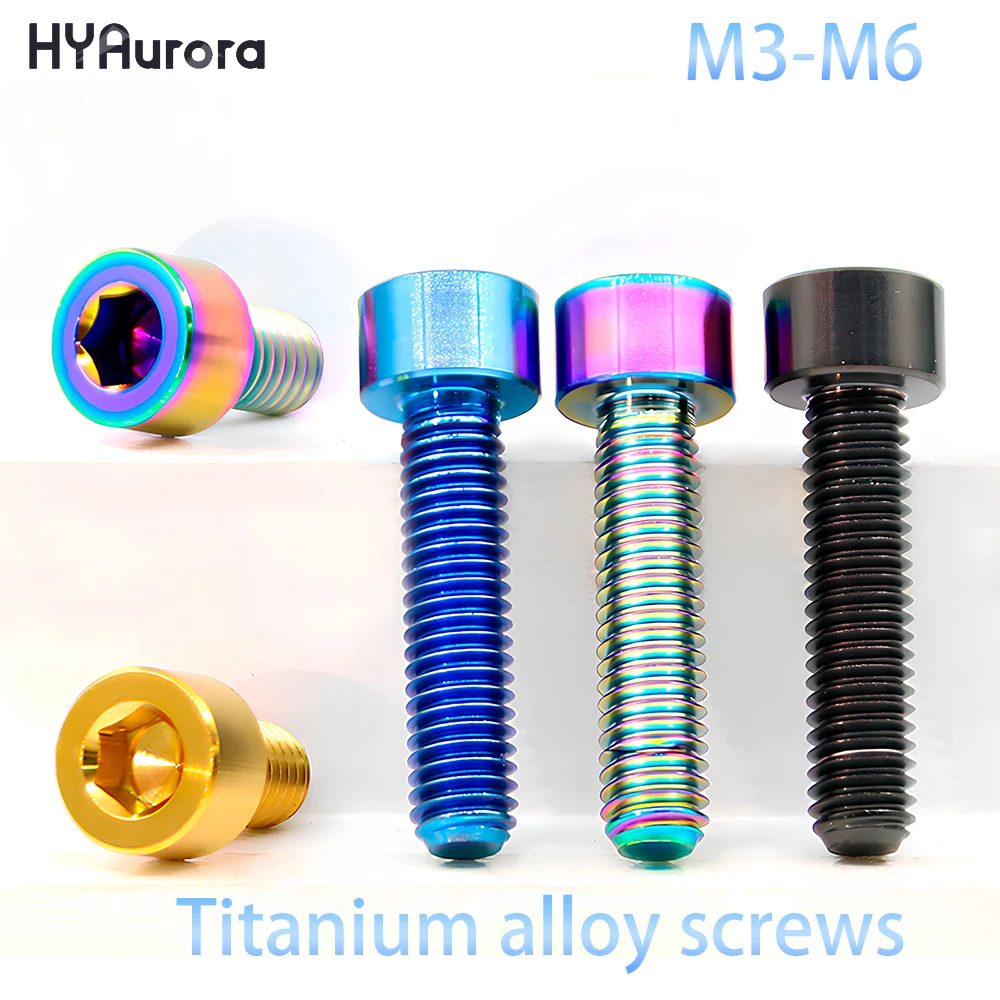 GR5 Titan eloxierte Innensechskantschraube M3 M4 M5 M6 Innensechskantantrieb farbig für Fahrradbremse Motorrad Motor Upgrade Image