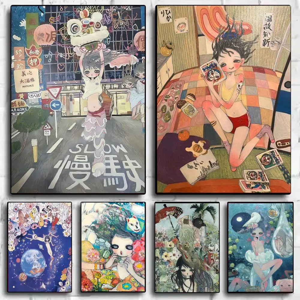 Aya Takano Anime-Poster, HD-Wohnkultur, klebrige Wand, wasserdicht, für Zuhause, Wohnzimmer, Bar, ästhetisches Dekor Image