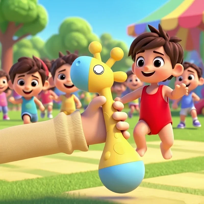 Sensorisches Baby-Giraffe-Spielzeug – beruhigendes Sound-Babyspiel, Entwicklungsspielzeug für motorische Fähigkeiten und emotionales Beruhigen