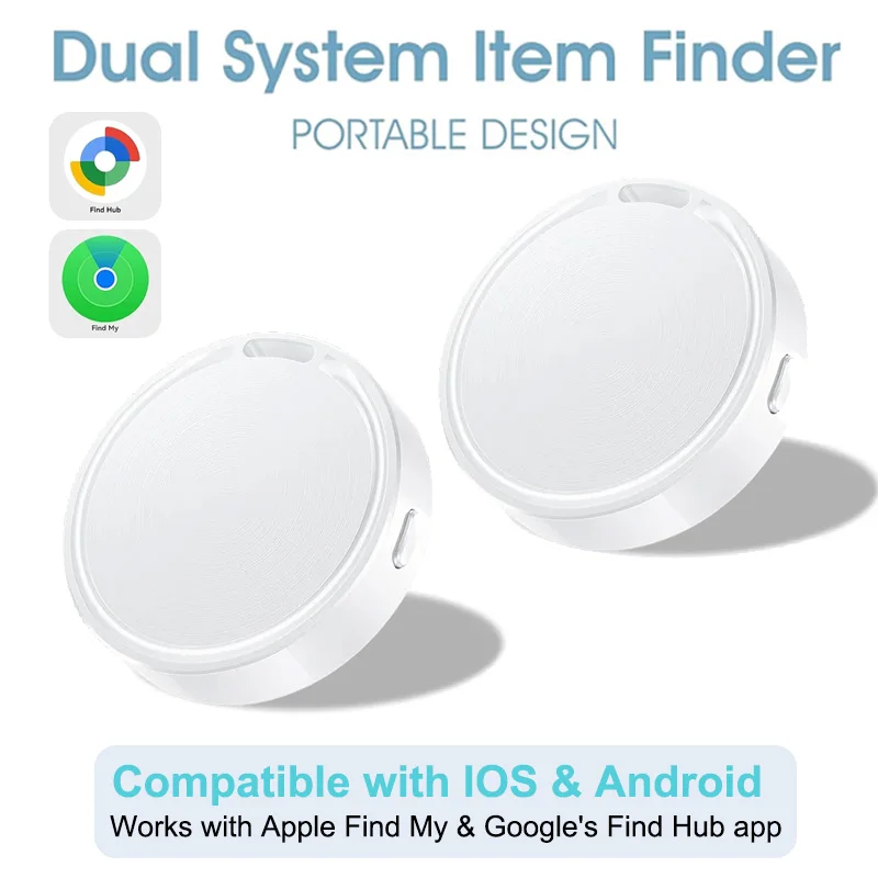 Smart Tag für Android oder iOS, Dual-System-Smart-Tags, Bluetooth-Tracker funktioniert mit Apple Find My App oder Google Find Hub, Locator Image