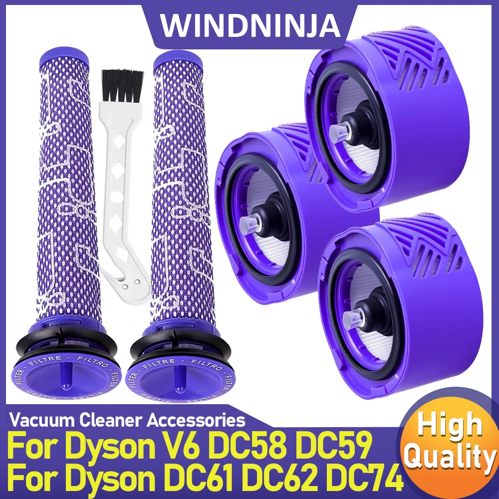 HEPA-Filter für Dyson V6 DC58 DC59 DC61 DC62 DC74 Akku-Staubsauger Zubehör Nachfilter Vorfilter Ersatzteile Image