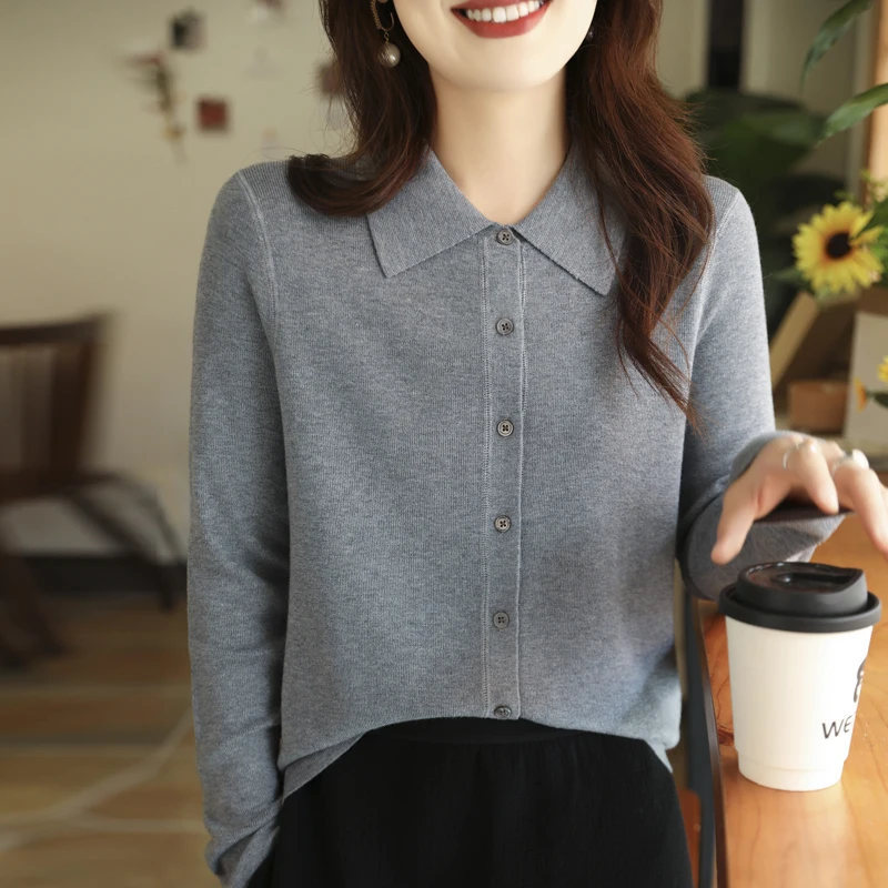 2024 women's cashmere sweater, cardigan sweater, O-neck cardigan, autumn and winter cashmere cardigan, knitted cashmere jacket