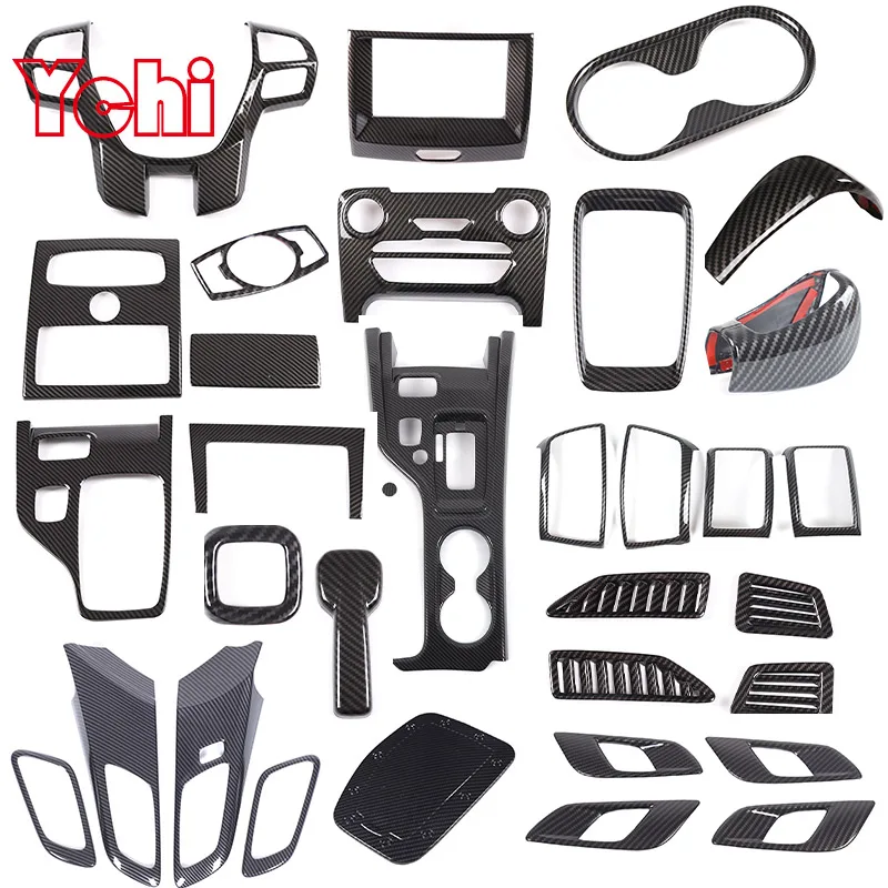 ABS In Fibra di Carbonio Per Ford Ranger Wildtrak 2015-2021 Auto Centro di Controllo Del Cambio Pannello Volante Ascensore In Vetro Telaio adesivo