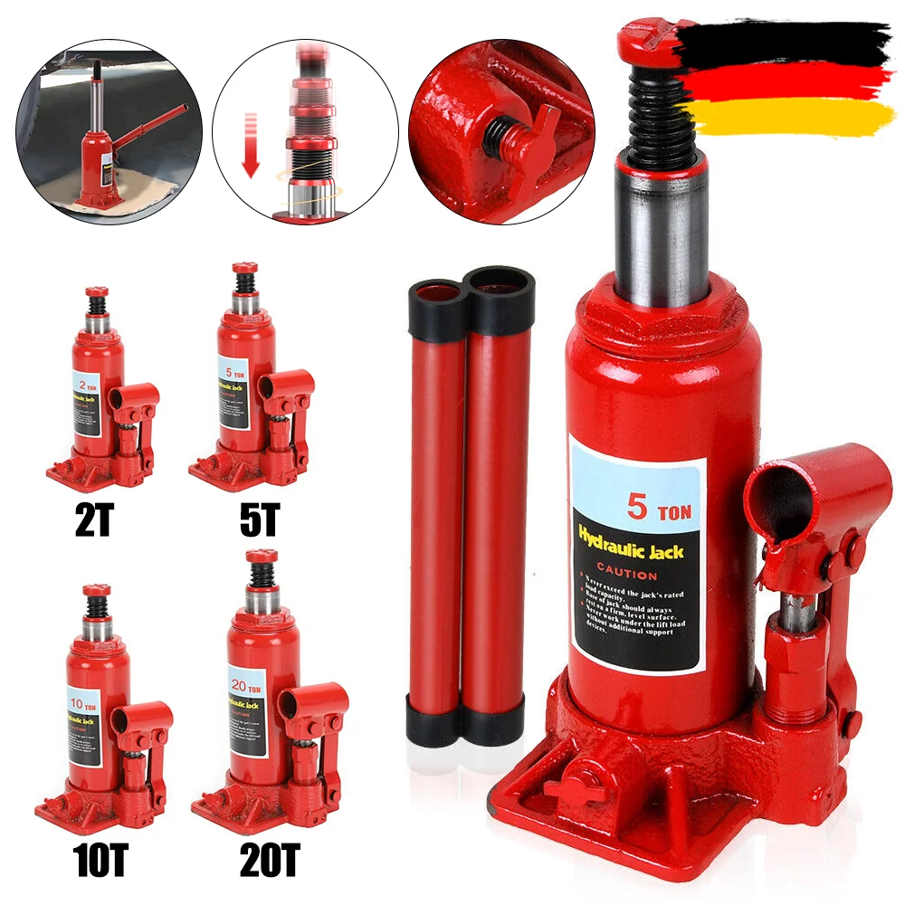Cric de bouteille de voiture de 20/10/5/2 tonnes cric de bouteille de voiture hydraulique soudé cric hydraulique de voiture cric de voiture outils pour la réparation de camionnette de voiture RV