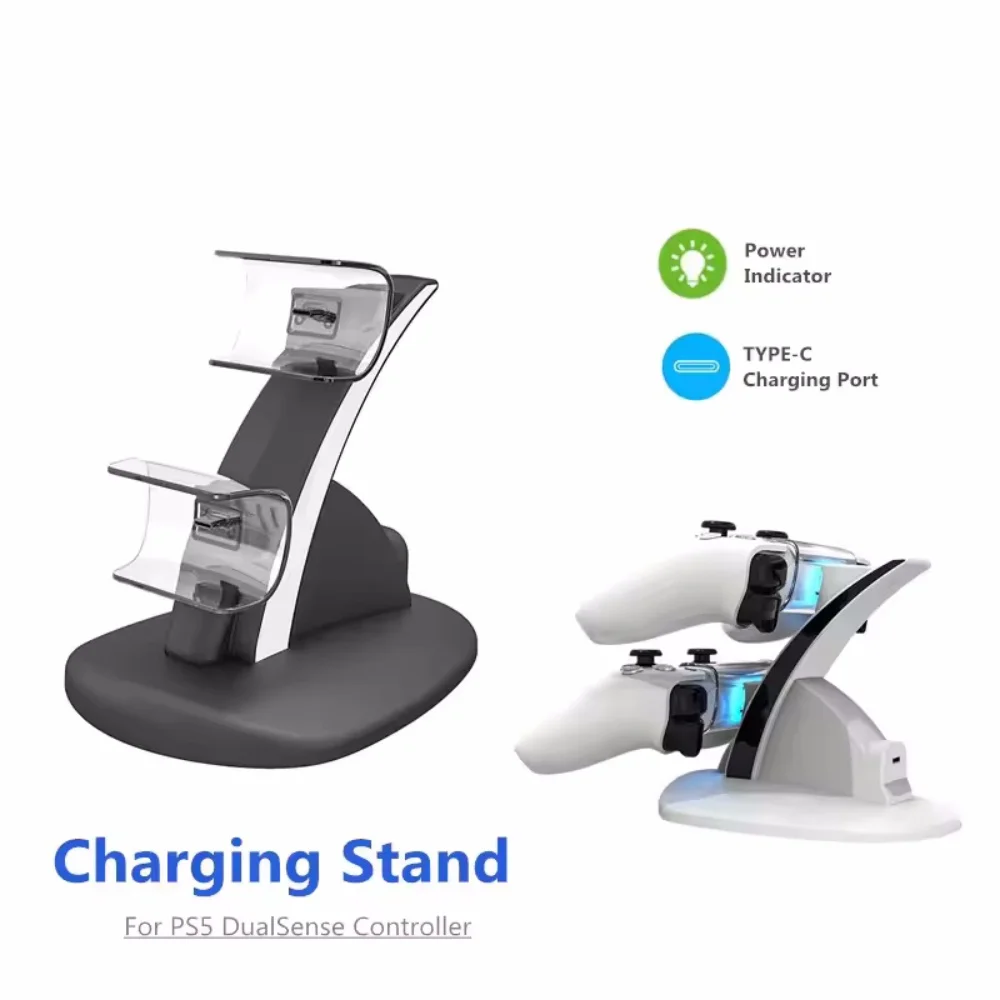 for PS5 Control Type-C Charging Stand PS5 Controller Dock Charger Station Cradle for Sony Playstation 5 PS5 Game Accessories