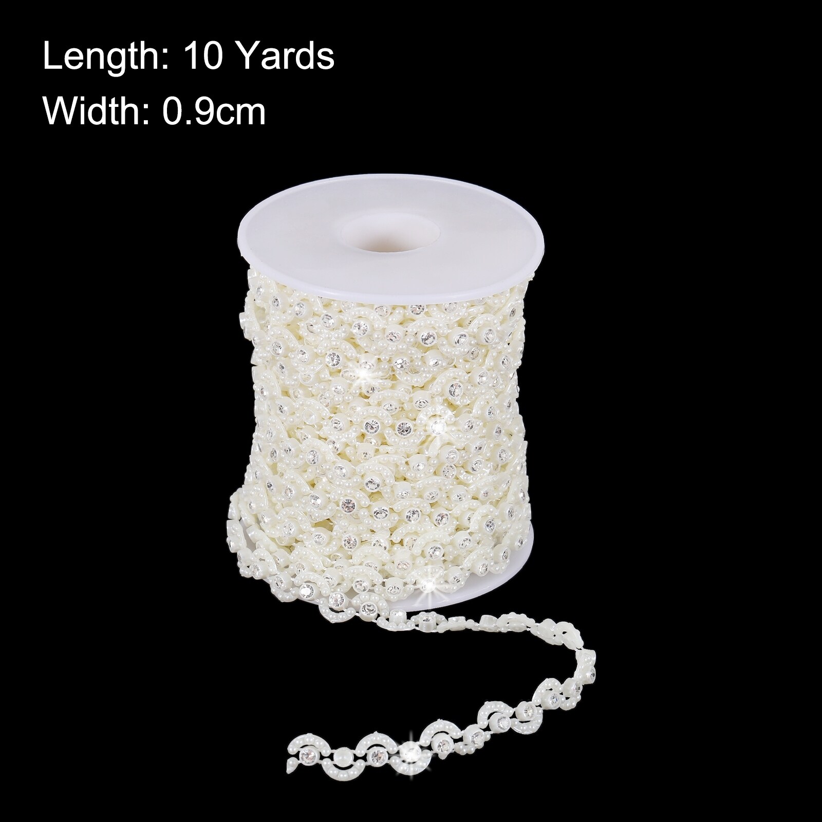 Pearl and Rhinestone Beaded Chain Trim Pearl for Dress Decoration,DIY Creative Decorations - 10yards