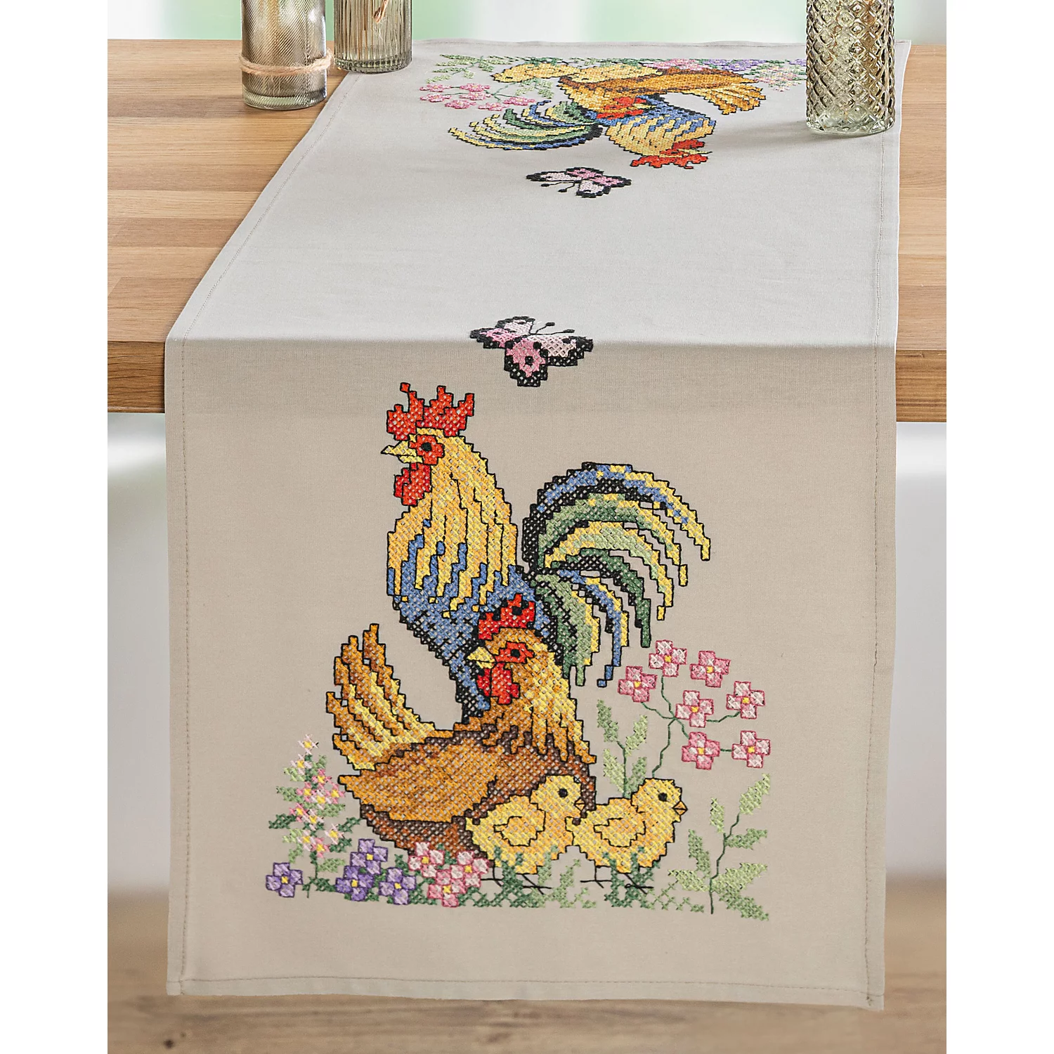 Stickläufer Hühner-Familie Image