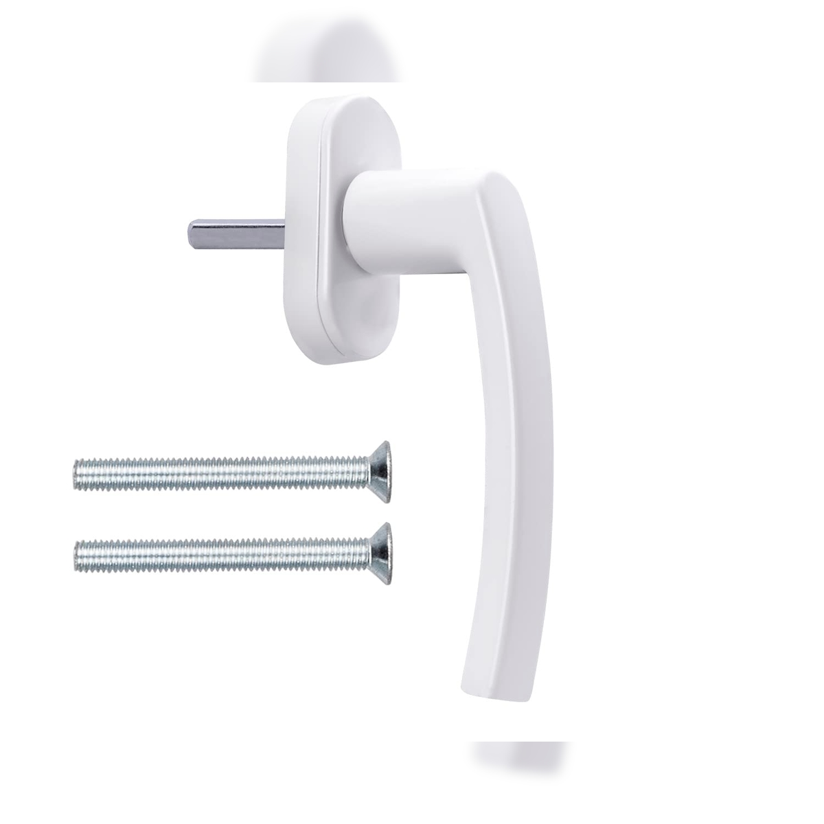 ID Dinkel Fenstergriffe weiß 4 Stück Standard Aluminium Terassentürgriff außen Balkontürgriff Fenstergriffe Image