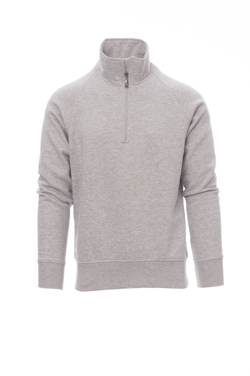 PAYPER Sweatshirt MIAMI+ MELANGE Herren Troyer / Halbreißverschluss, meliert grau meliert 5XL Image