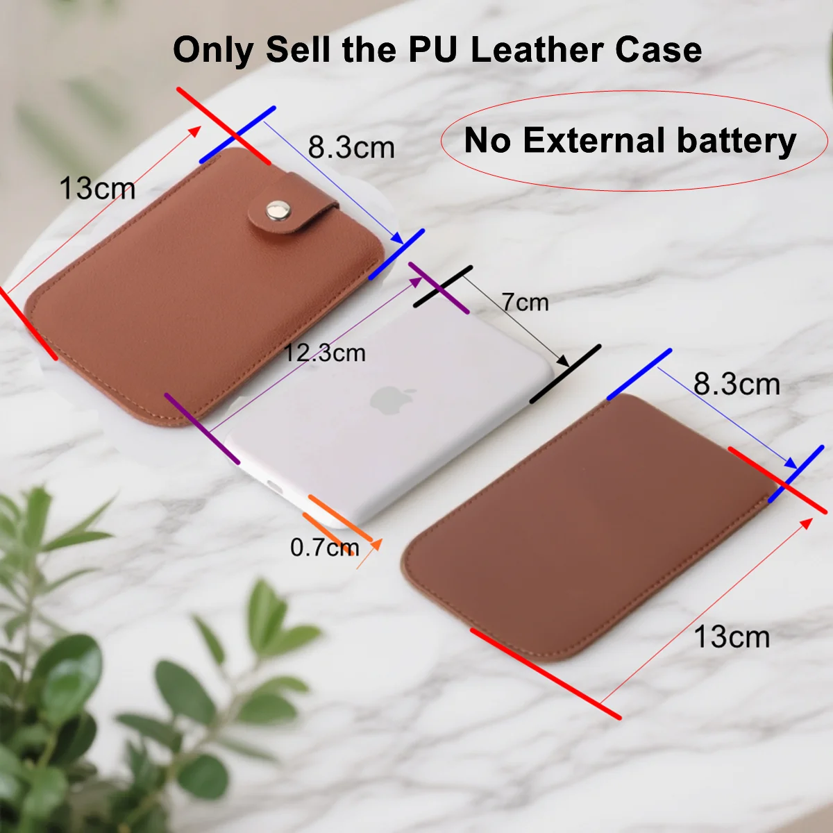 Custodia in pelle per custodia Power Bank per iPhone 17 Air Magsafe Custodia per batteria esterna Custodia in pelle PU per iPhone17 Air Power Bank