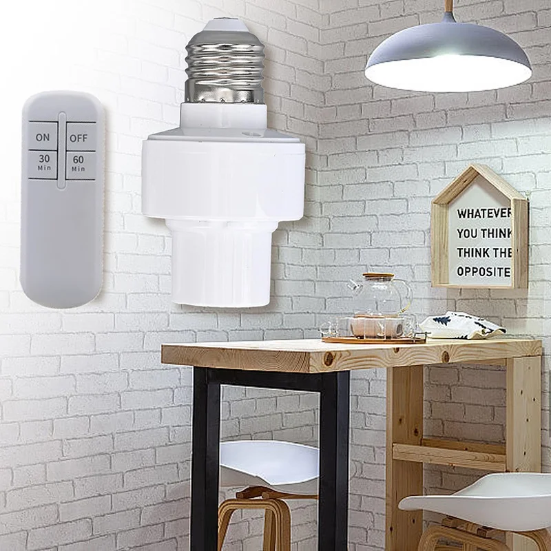 Support de lampe intelligent télécommande sans fil E27 douille de lumière gamme de support de lampe pour ampoules LED douille de lampe Kit d'interrupteur de lumière sans fil