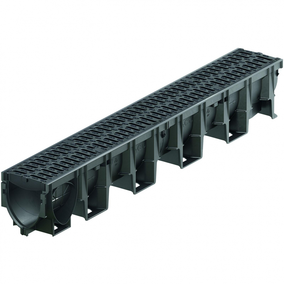 ACO XtraDrain Entwässerungsrinne inkl. Microgrip Rost, B 125 (12,5 to), 100 mm Image