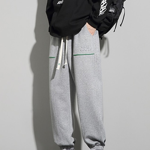 Herren Sport-Jogginghose Lässige Jogginghosen Cargohosen Mit Taschen Unterteile Fitnessstudio Athleisure Trainieren Herbst Winter Baumwolle Fitnessstudio Wandern Training Normale Passform Image