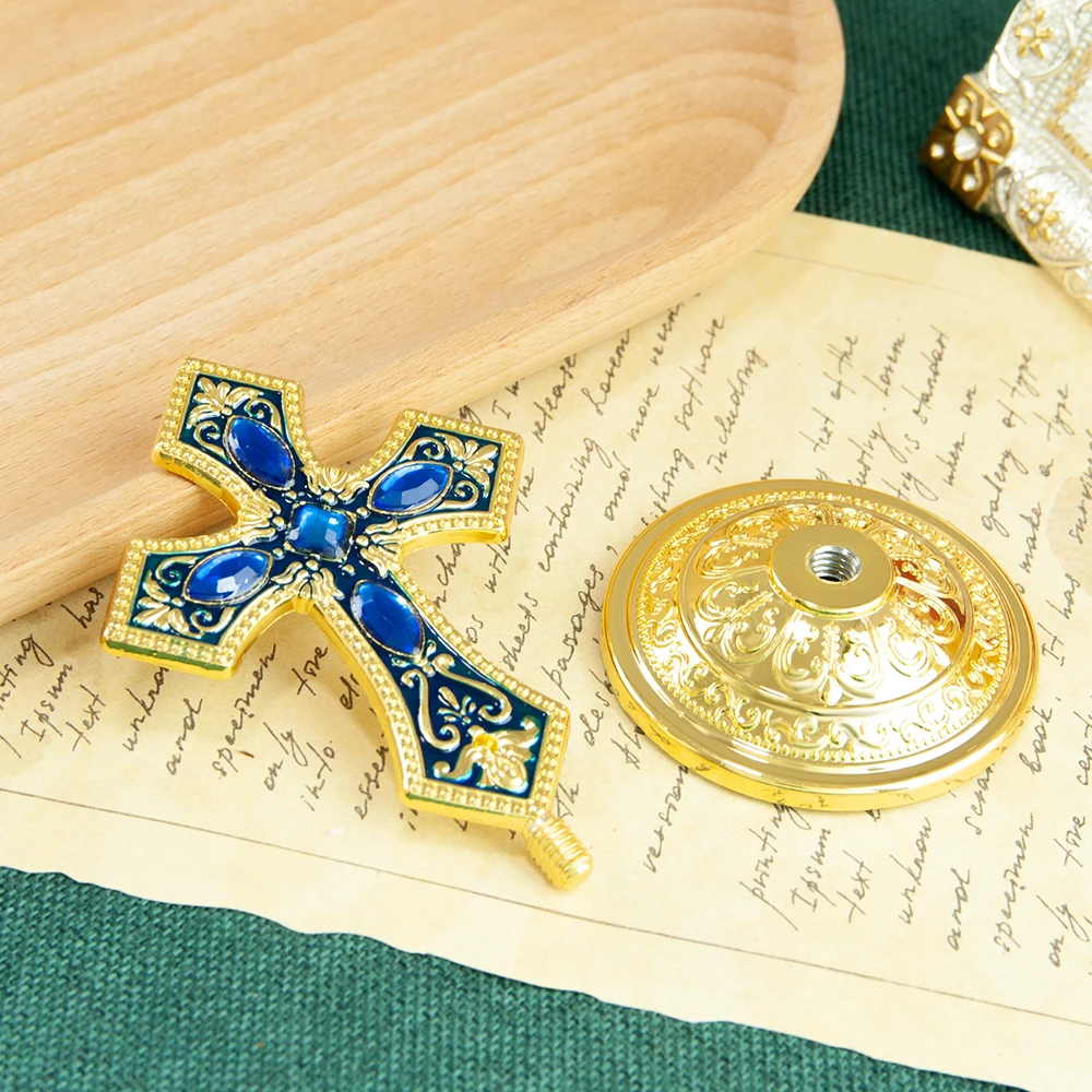 Östliches orthodoxes Kirchenkreuz, vergoldet, Jesus-Kreuzfix, Statue, Kreuz, religiöses Handwerk, Gebet, Geschenk, Zuhause, Auto, Tischdekoration, Box, Geschenk Image