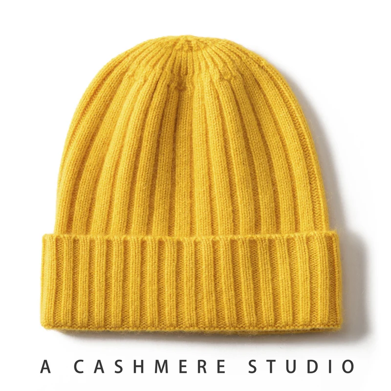 MERRILAMB Winter Kaschmir Hut Einfarbig Mädchen Jungen Kappe Kausalen Warme Gestrickte Kaschmir Kinder Beanie Kinder Hüte Motorhaube Gorras Image