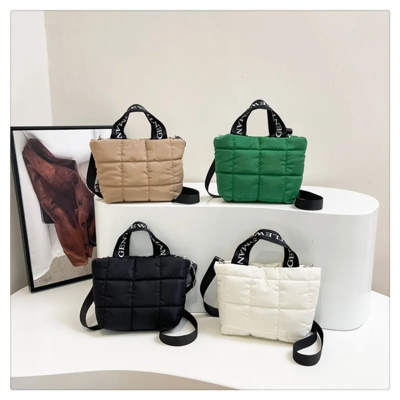 Sacs pour femme mode fourre-tout sacs à main coton rembourré sac à provisions mode Portable sac à main matelassé solide pour loisirs voyage aseoка