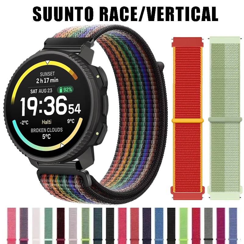 20 mm 22 mm Uhrenarmband für Suunto Race 2/Race Run S Nylon-Schlaufe für Suunto 5 9 Peak Pro/DLC/Suunto Vertical 2 1/Ocean/3 3 Fitness Image
