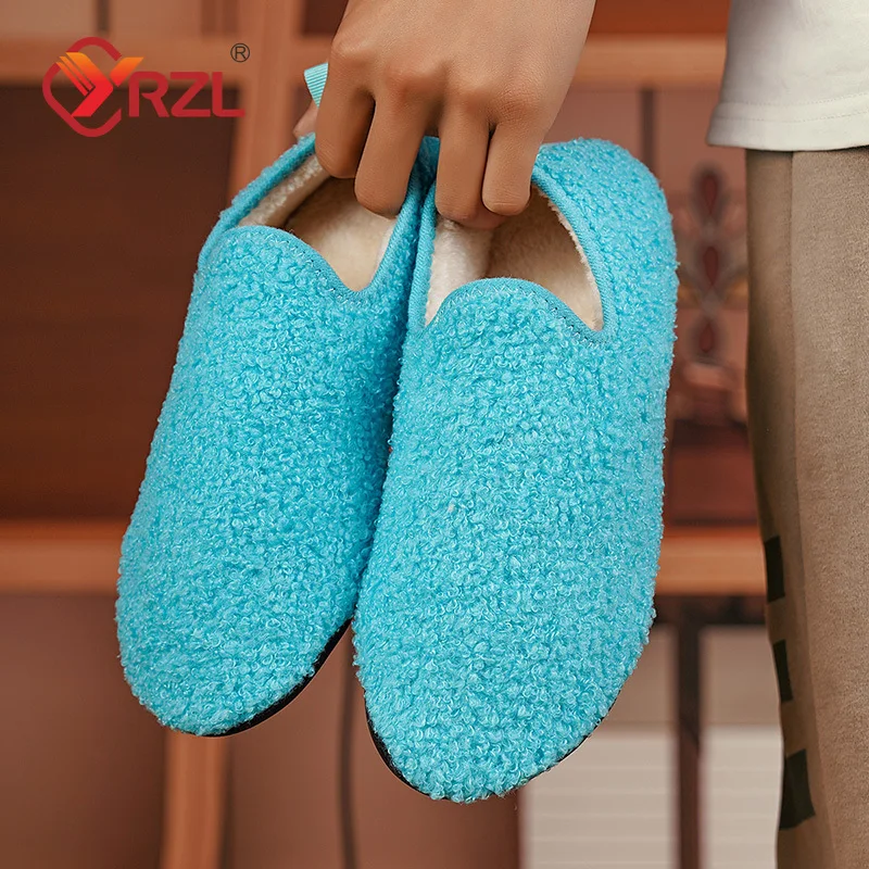YRZL Warme Schuhe Männer Winter Schuhe Warme Bequeme Mann Flache Mokassin Mann Schuhe Männer Slip-on Baumwolle Hausschuhe für männer Casual Schuhe