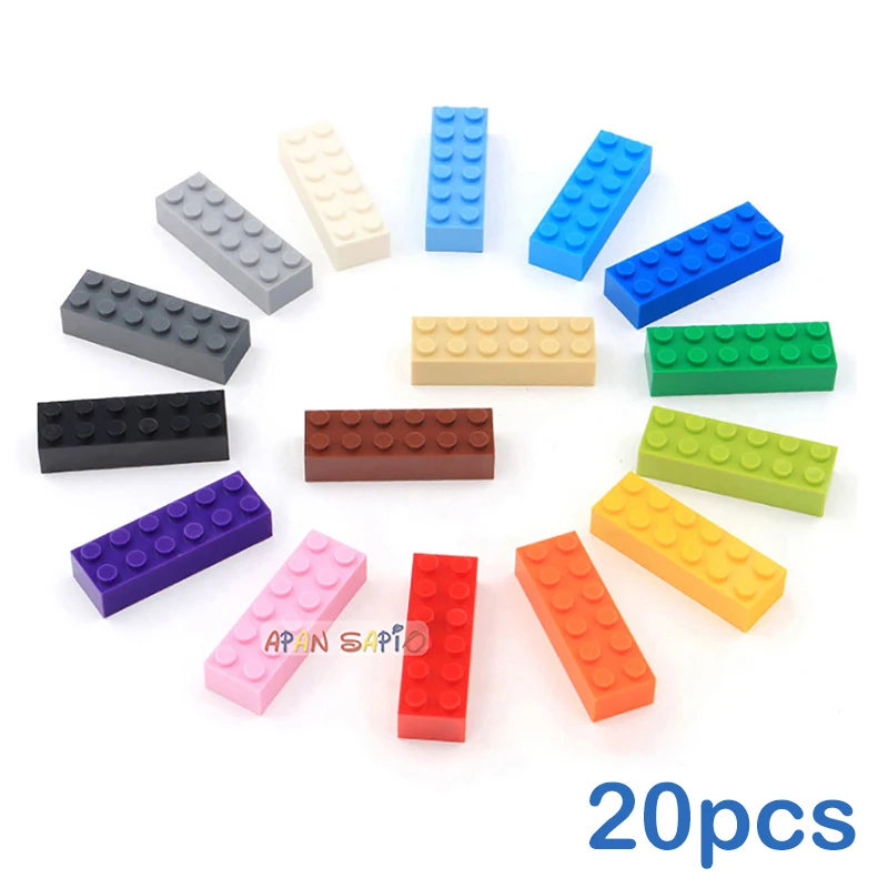 20 pz FAI DA TE Building Blocks Figure Spesse Mattoni 2x6 Punti Educativi Formato Creativo Compatibile Con 2456 Giocattoli di Plastica per I Bambini