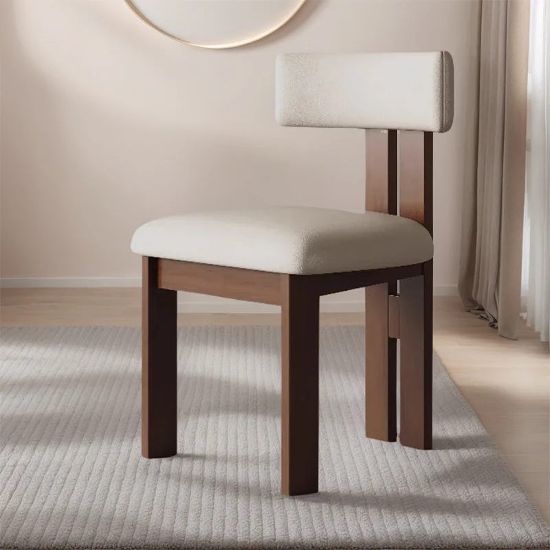 Kreativer Retro-Holz-Esszimmerstuhl für Wohnzimmer, Küche, stilvolles Restaurant, Innendekor, moderner, bequemer Tischstuhl für Zuhause Image