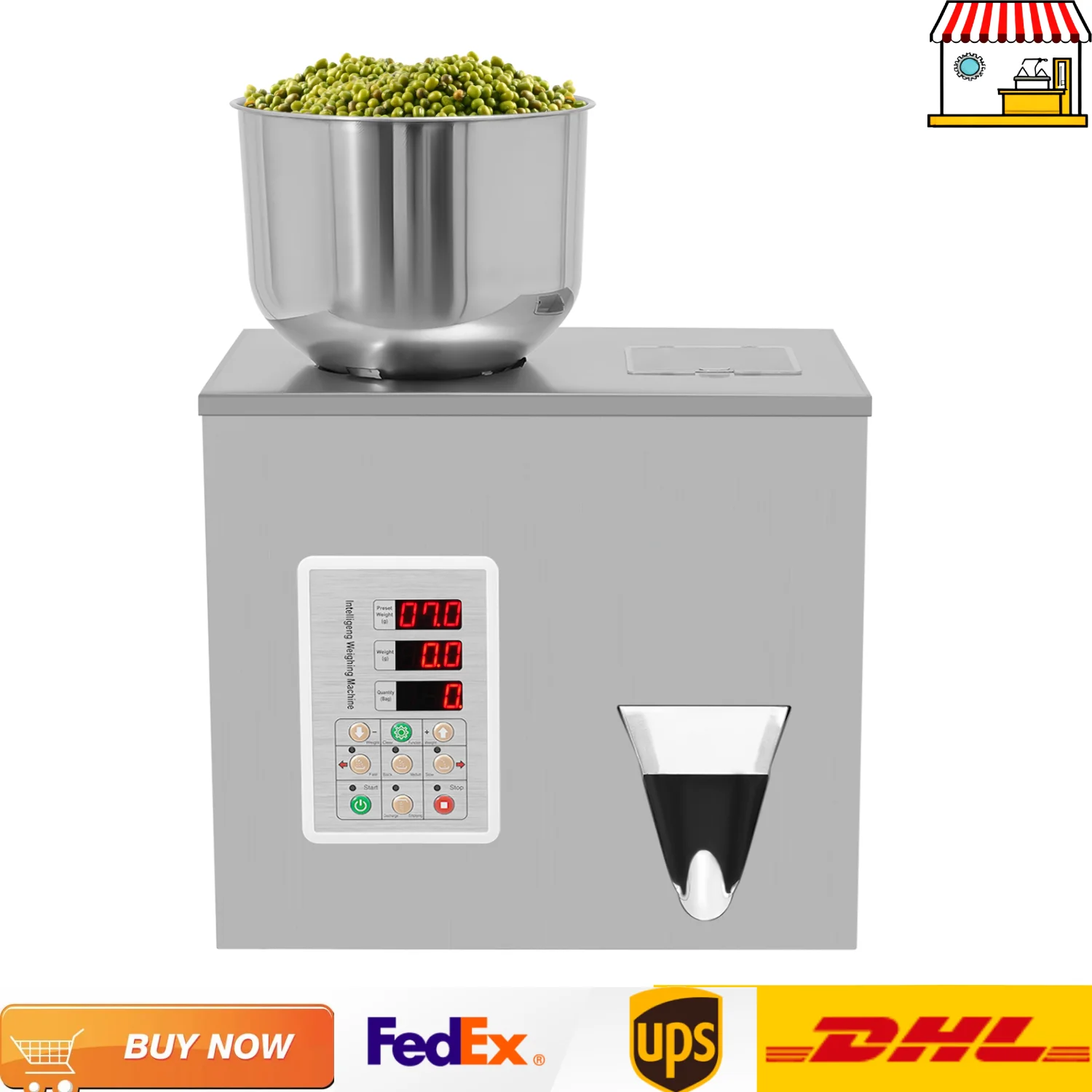 Automatische Umpackungsmaschine für Pulver/Partikel von 1–50 g | Quantitative automatische Pulver-/Partikelfüllmaschine Image