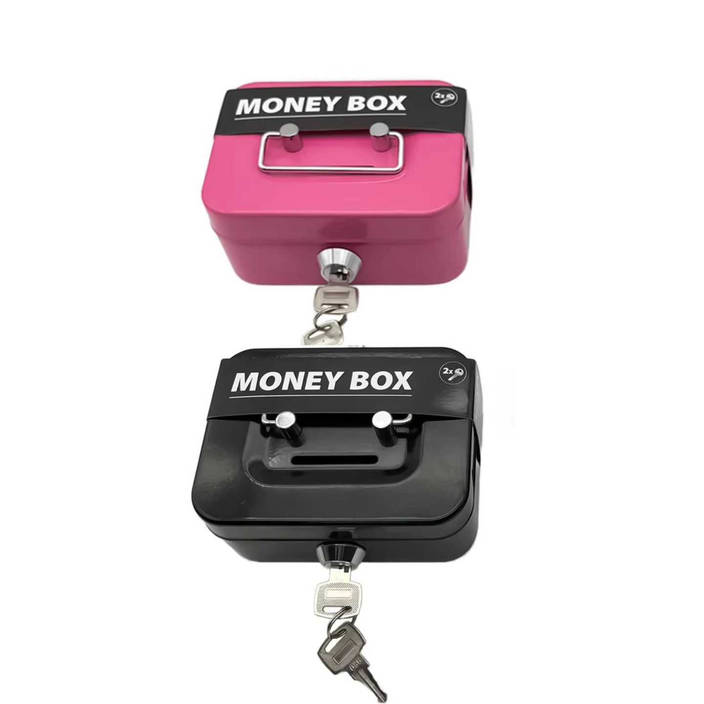 Aufbewahrungsbox mit Schlüsselschloss aus Metall, Spardose, Tresor für Erwachsene, Münzsafe, Tresor für Erwachsene, Kassierer, geeignet für einjährige Festivals