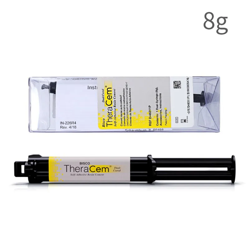 Matériel dentaire BISCO TheraCem auto-adhésif Double durcissement résine ciment 8g métal céramique résine réparation adhésif matériel de liaison