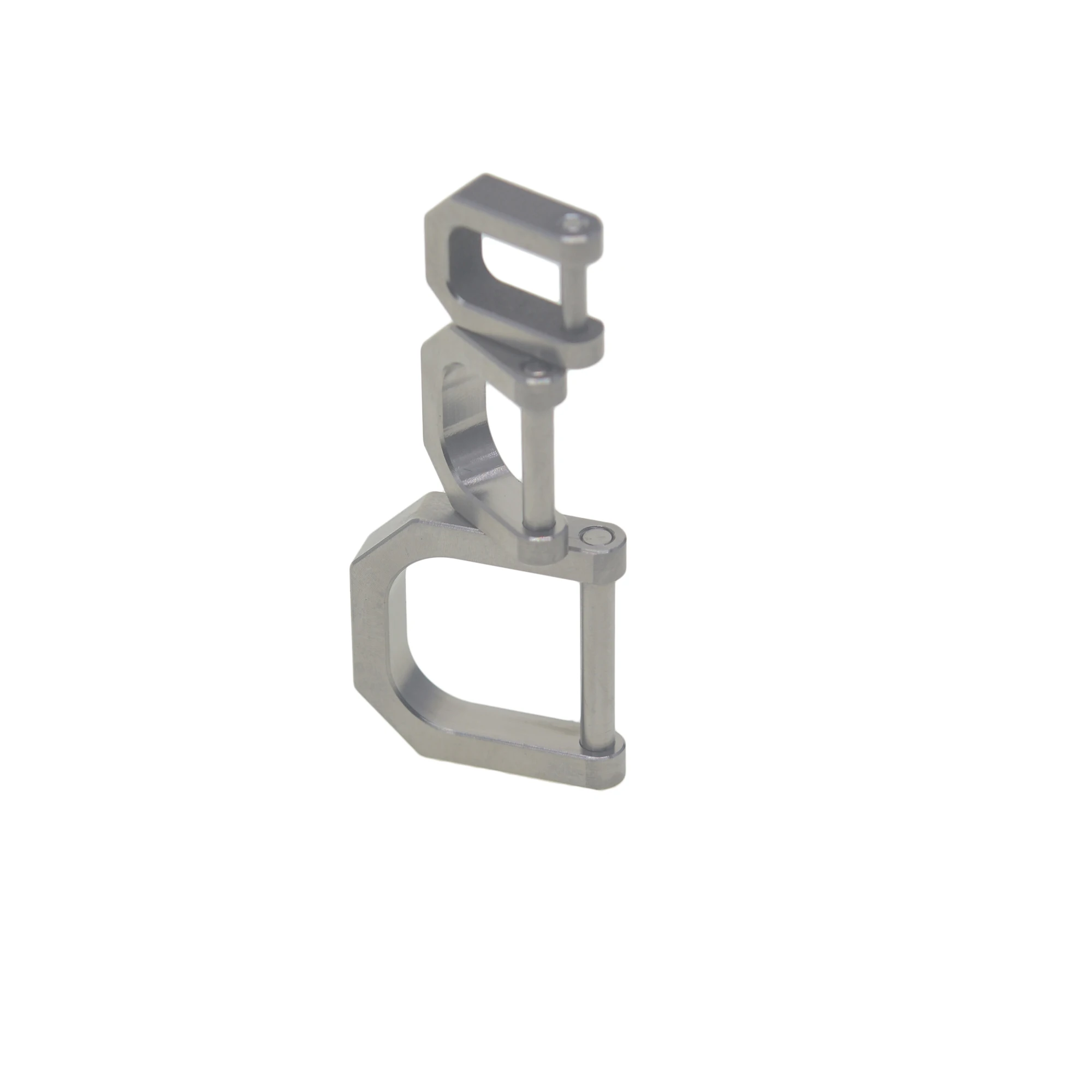 3 Größen CNC Superfein Silber TC4 Ti Massiver Titan Schäkel Gelenk Verbindungsverbinder DIY EDC Schlüsselanhänger Schlüsselanhänger Image