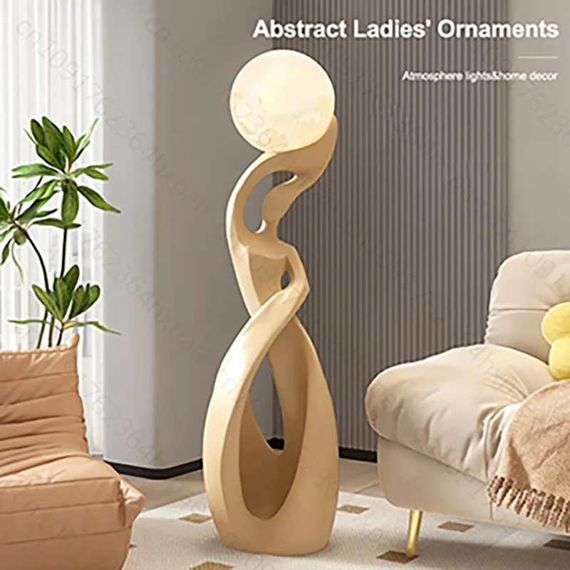 Luxus Wohnkultur Abstrakte Kunst Stehlampe Moderne Skulptur Elegante Stimmung Licht Wohnzimmer Innendekoration Statue Ornamente