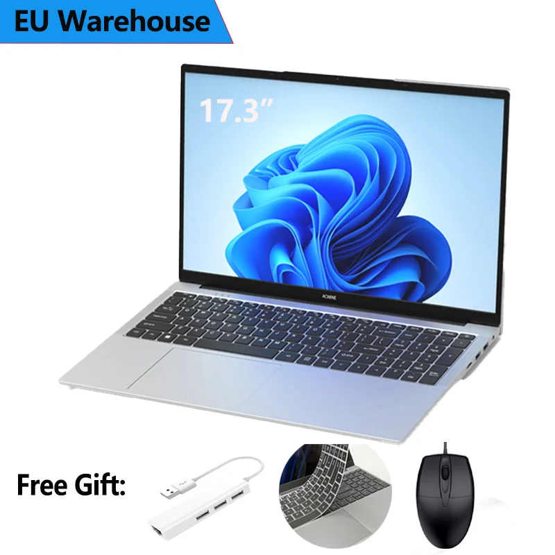Neuer 17,3-Zoll-Laptop 16GB RAM 512GB 1TB SSD Intel N150 Tragbares Notebook Leichtgewichtige Tastatur Windows 11 Pro Image
