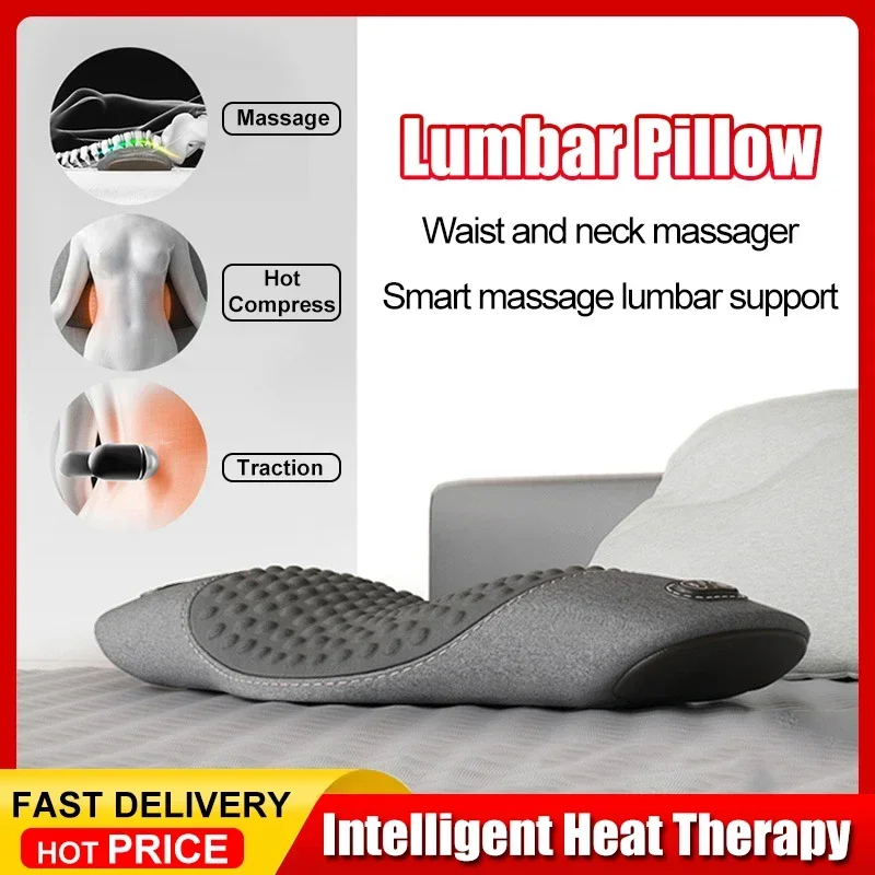 Taille Kissen Zurück Massage Schutz Pad Massage Liegen Flache Taille Relief Taille Unterstützung Heizung Vibrierende Zurück Massager