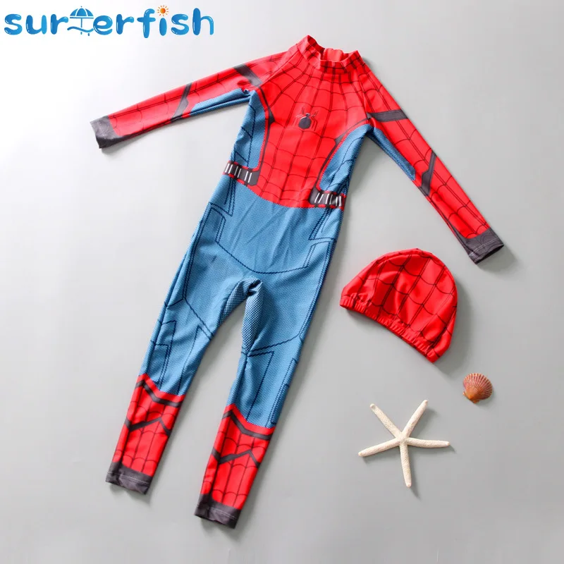 3-12Y Kid Junge Cartoon Big Boy Badeanzug Bademode UV Sonnenschutz Schwimmen Kostüm Badeanzug Outfit Korean Sonnenschutz Image