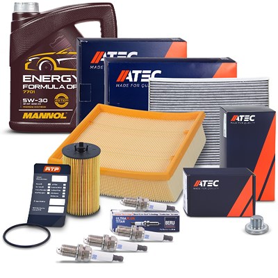 Atec Inspektionspaket Set C + 4l Motoröl [Hersteller-Nr. 41242864] für Opel, Vauxhall