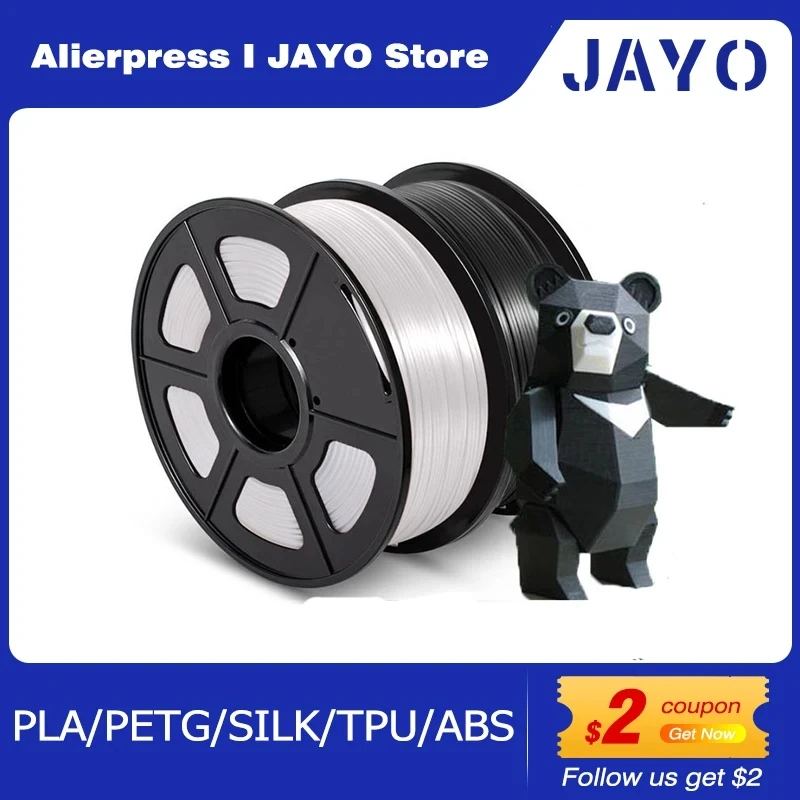 JAYO PLA/PETG/SEIDE/TPU/ABS 3D-Drucker-Filament 1,75 mm 2 Rollen 3D-Druckmaterialien für 3D-Drucker Kostenloser Versand Image