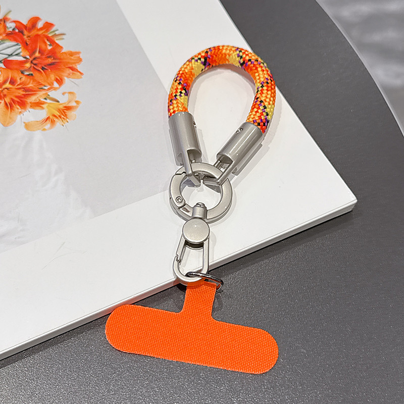 New Fashionable Phone Clip Lanyard Wristband Durable and Sturdy Bag Camera Cord Anti-Loss Unisex Wrist Lanyard Short Phone Chain New Fashionable Rotating One-Piece Clasp Finger Ring Lanyard P