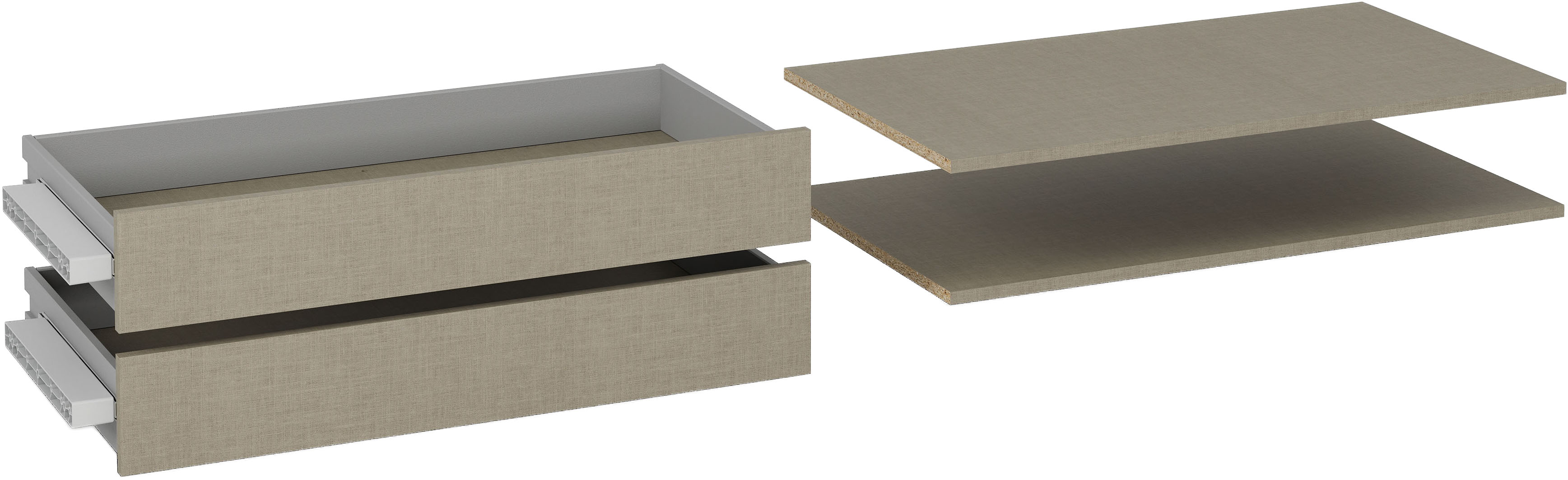 Schubladeneinsatz RAUCH "Koluna", leinenoptik hell, Holzwerkstoff, Schubladeneinsätze, Schubladeneinsatz