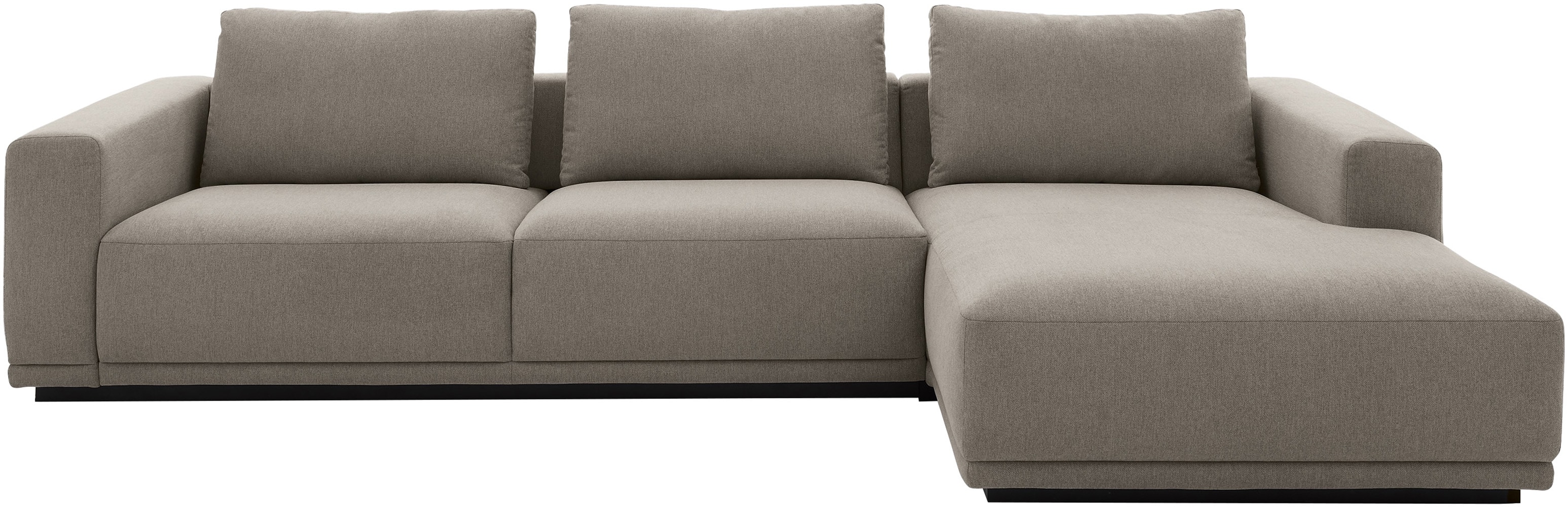 Ecksofa MUSTERRING, curcuma, B:316cm H:78cm T:166cm, 94% Polyester, 6% Nylon, Sofas, Ecksofa, Anreihsofa links & Longchair rechts, mit Armlehnen, inkl. Rückenkissen