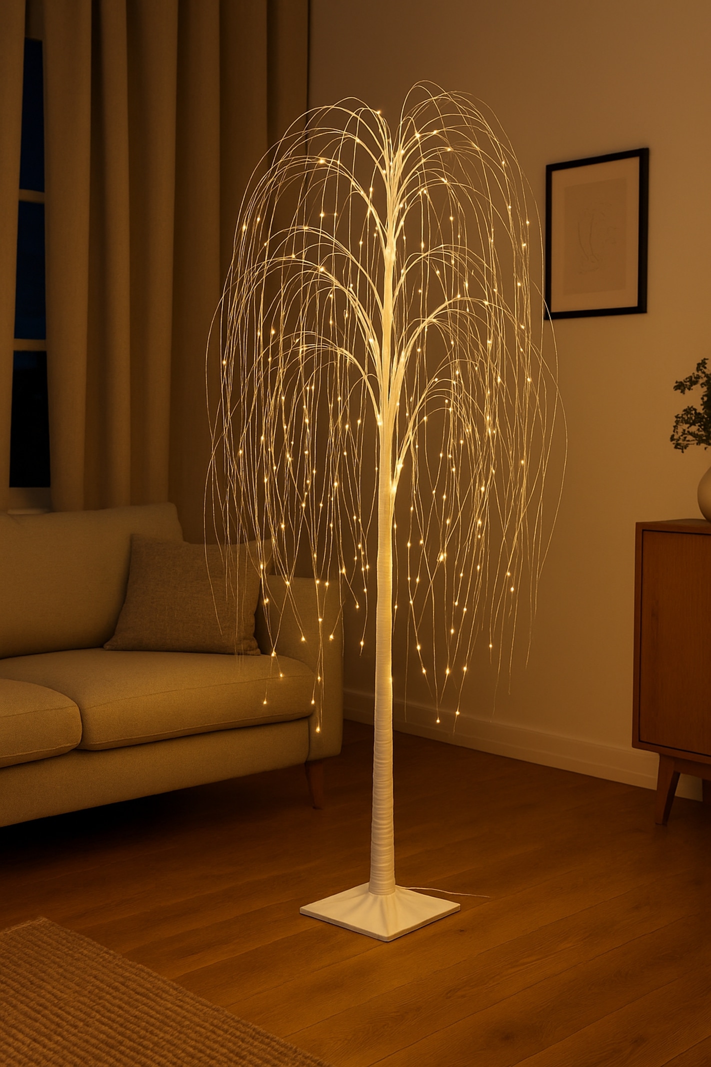Künstlicher Weihnachtsbaum I.GE.A. "LED Baum Lichterbaum", weiß, B:78cm H:180cm, Metall, Weihnachtsbäume