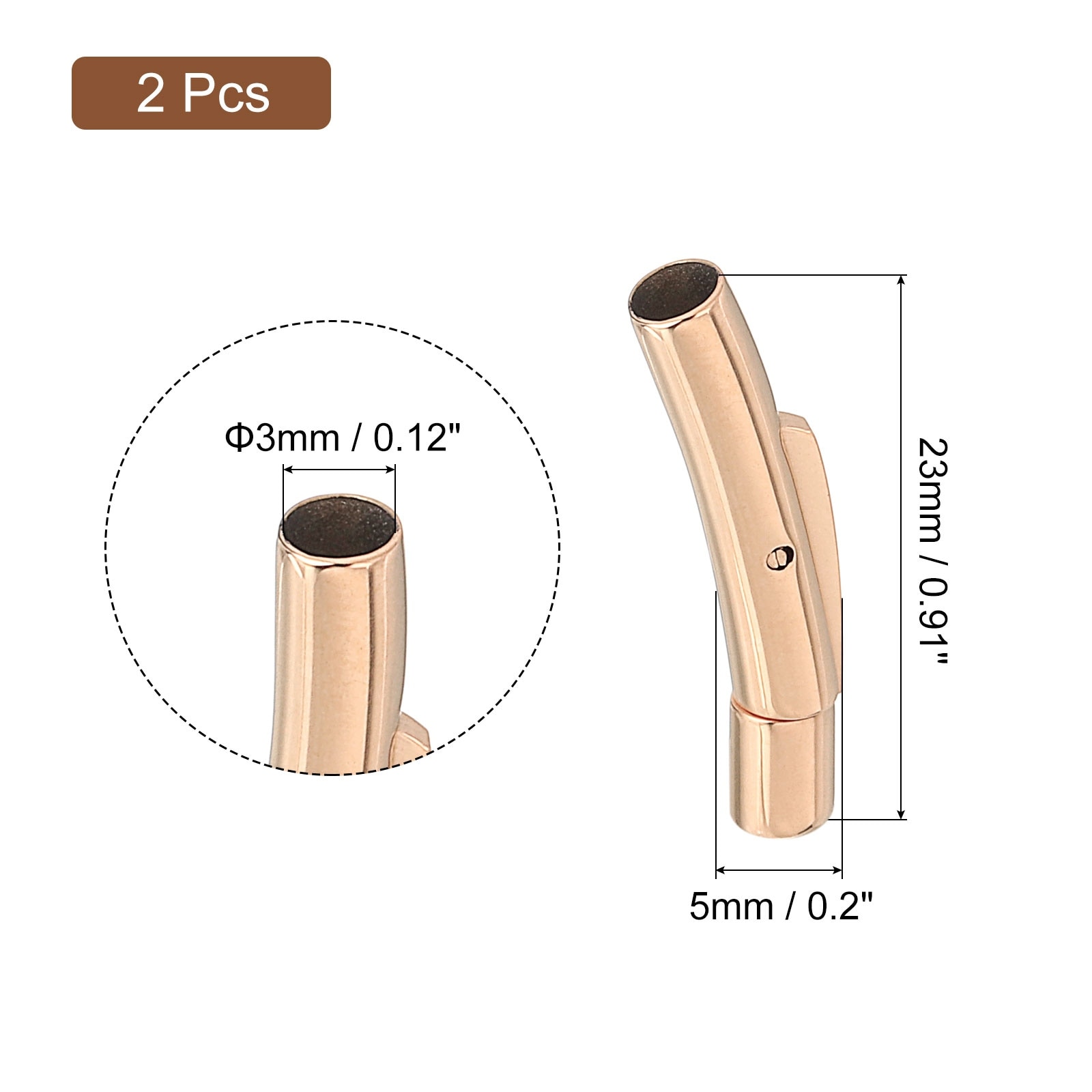 Leather Cord End Clasp, Column Clasps Connectors, Stainless Steel Clasps Closures Leather Cord Buckle