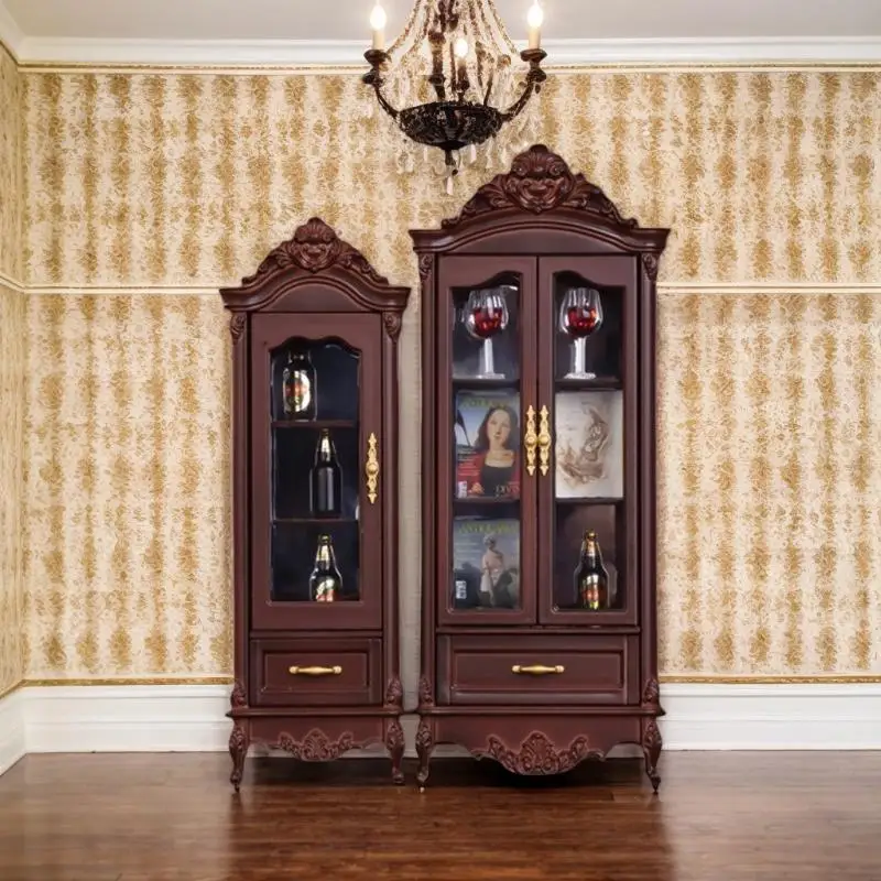 Armoire de rangement Miniature Vintage, meubles de maison de poupée, maison de poupée, salon, armoire à vin, présentoir, jouet de décoration, échelle 1/12