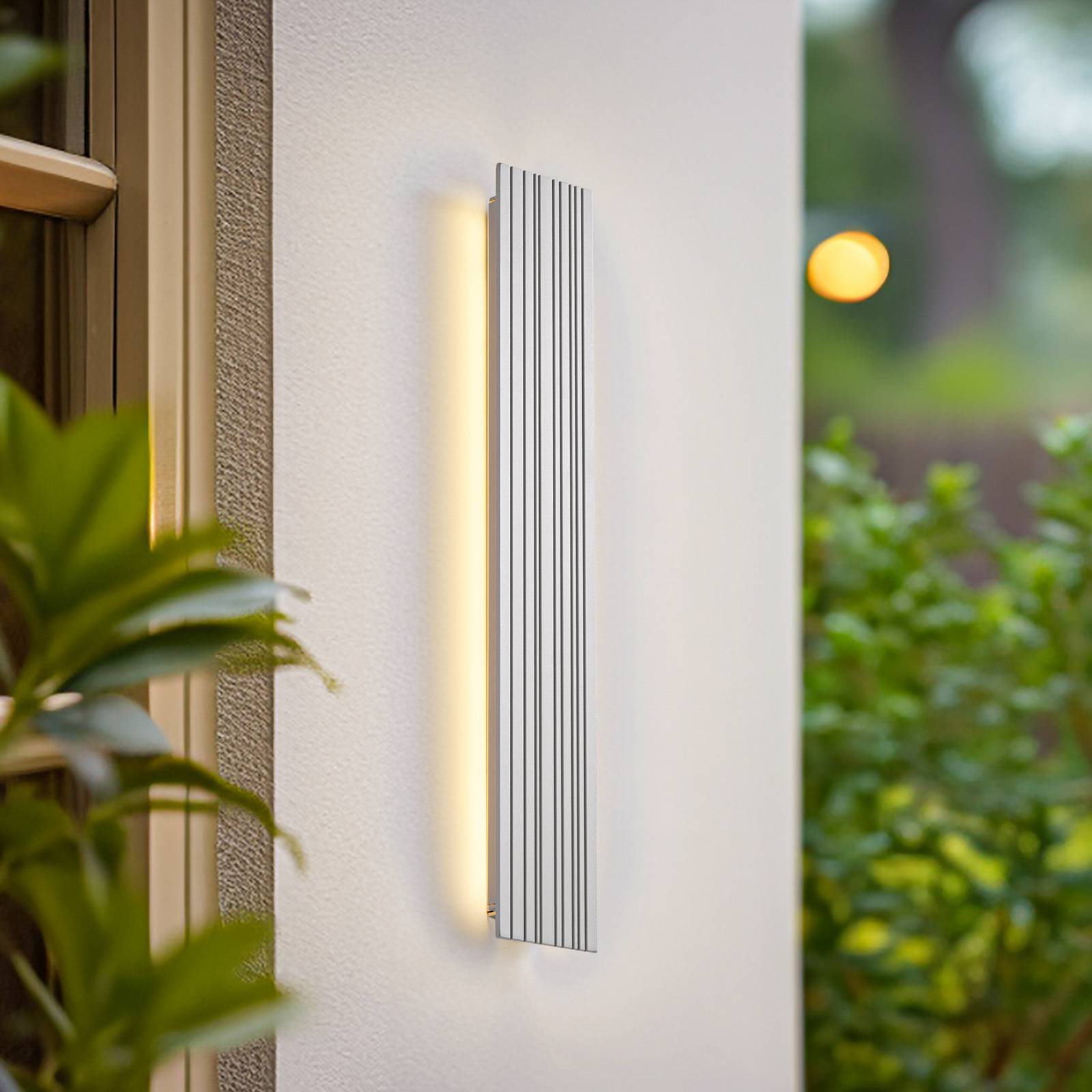 LED Outdoor Wall Light Melira Lucande, Alu / grey / zinc, Aluminium, Modern, Outdoor Wall Light