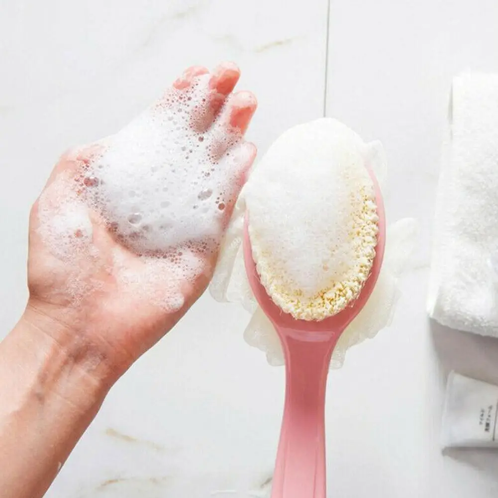 1PCS 2-in-1 Weiche Zurück Pinsel Bad Sanfte Peeling Körper Pinsel Bad Dusche Schwamm Schrubben Pinsel bad Dusche Reinigung Werkzeuge