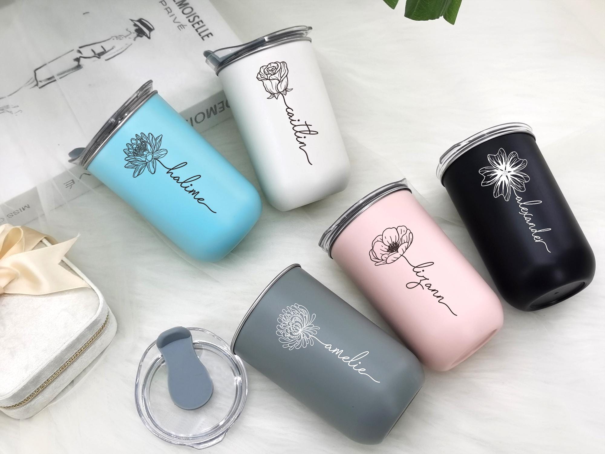 Bicchiere personalizzato da 10 once, bicchiere termico, bicchiere personalizzato, bicchiere con monogramma, Rambler, tazza grande da 10 once incisa, r