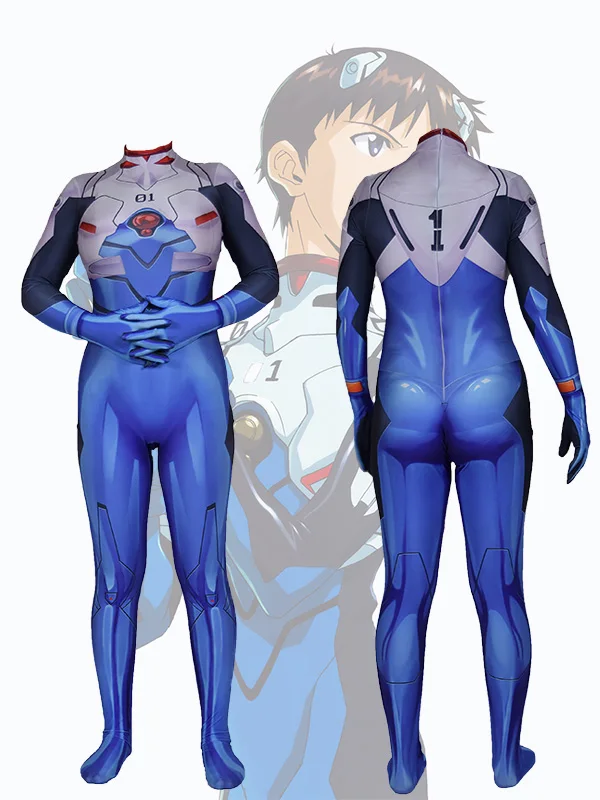 3D-gedrucktes Shinji Cosplay-Kostüm, Superheld, Halloween-Body, Overalls, Shinji Zentai, Cosplay-Anzug für Erwachsene Image