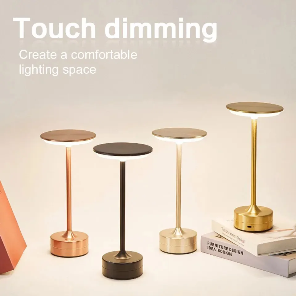 LED Tischlampe Touch Sensor Desktop Nachtlicht USB Aufladbare Tragbare Schlafzimmer Leselampen Dekor Licht