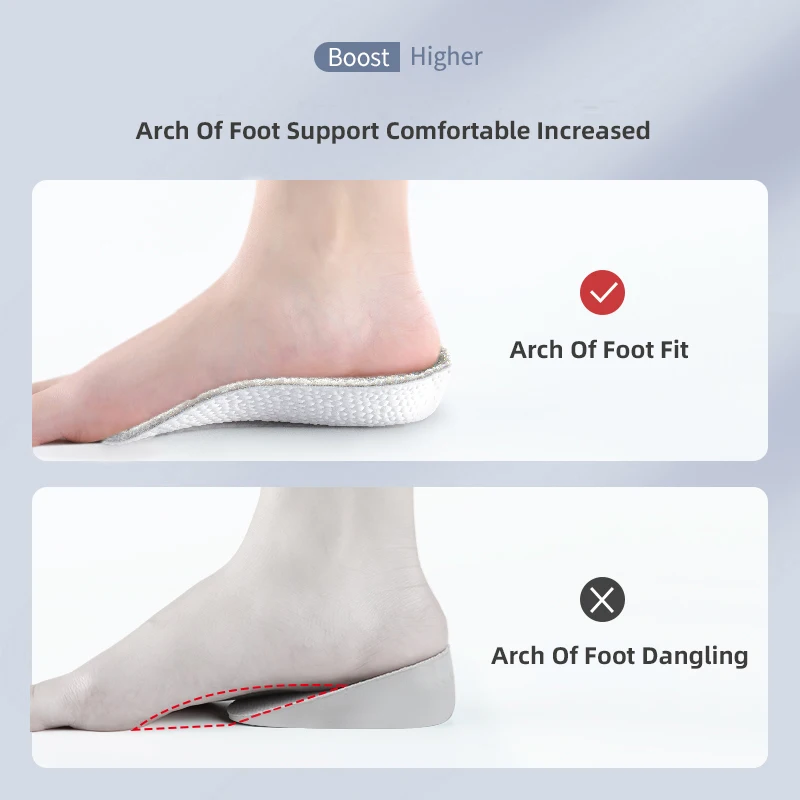 2 Paar wärmende Fleece-Einlegesohlen zur Erhöhung der Körpergröße, unsichtbare Höhenerhöhung, weich, macht Ihren Winter bequemer Image