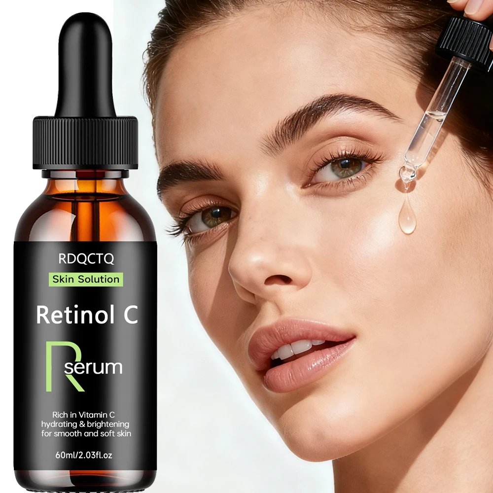 RDQCTQ Retinol Anti-Aging-Serum Porenschrumpfende Aufhellung Feuchtigkeitsspendende Faltenentfernung Gesichtsstraffendes Öl für die Hautpflege Image